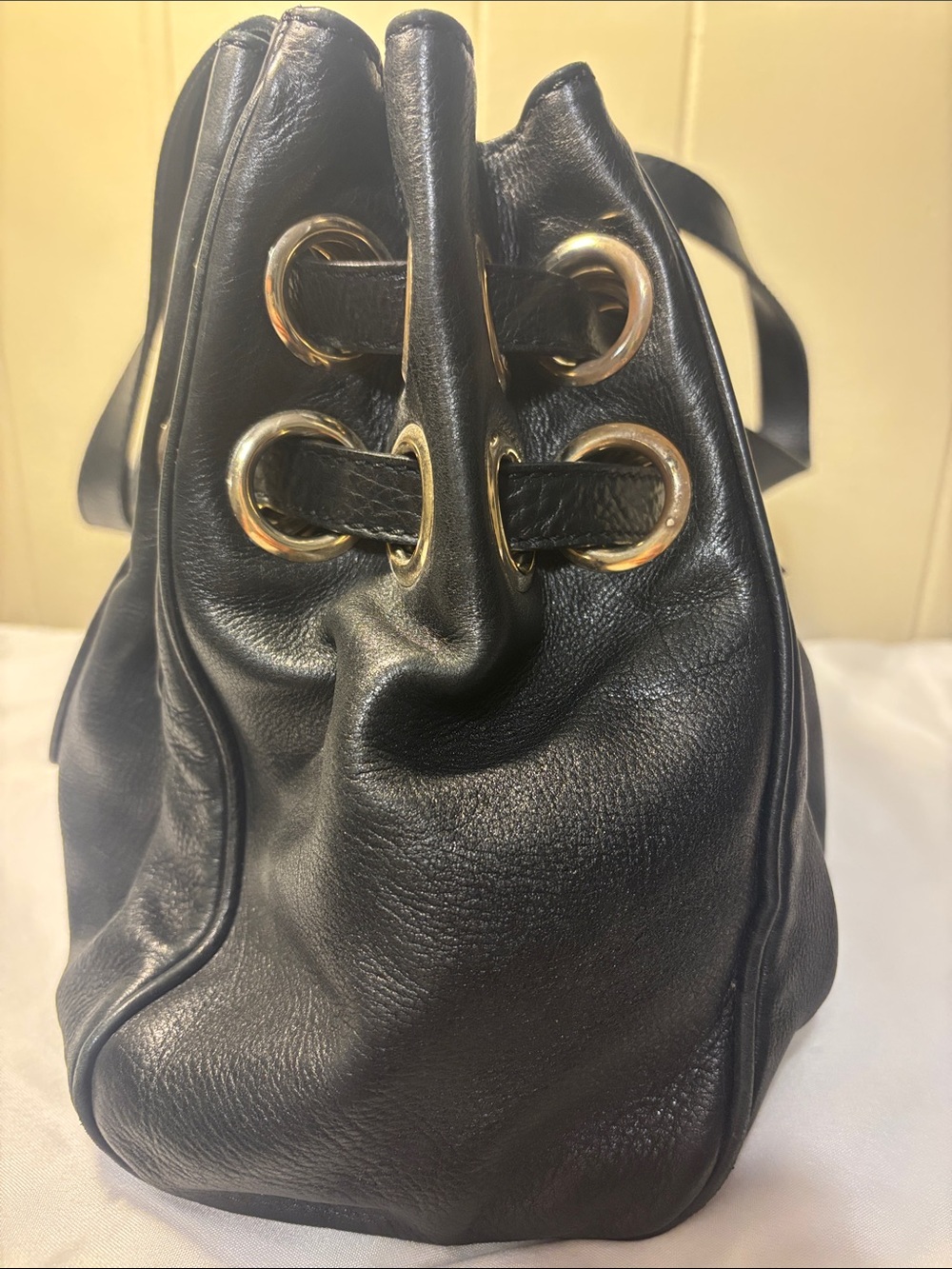 VGUC Jimmy Choo Ramona Shoulder Bag Black Supple Leather - Authentic! Vintage! - Picture 10 of 16